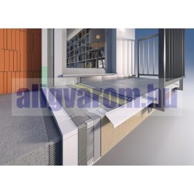   OX Maxi terasz szegély külső sarokprofil 135° Világosszürke 25x25 cm tompa sarokelem RAL 7035