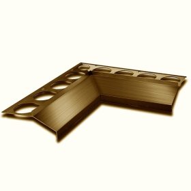   OX Maxi terasz szegély Belső sarok Barna 25x25 cm derékszög teraszprofil sarokelem RAL 8028