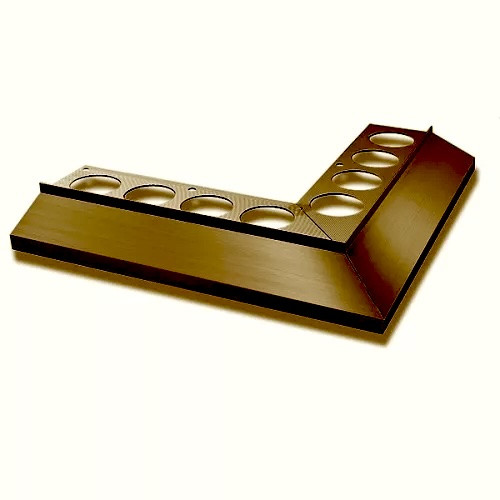 OX Maxi terasz szegély Külső sarok Barna 25x25 cm derékszög teraszprofil sarokelem RAL 8028