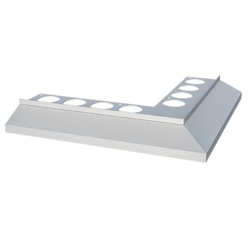 OX Maxi terasz szegély Külső sarok Világosszürke 25x25 cm derékszög teraszprofil sarokelem RAL 7035