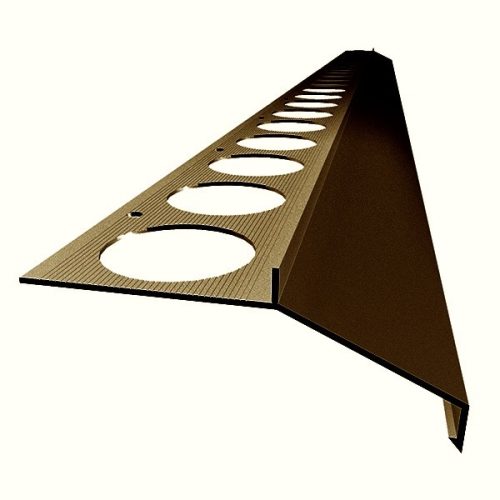 OX Maxi széles terasz szegély 40 mm túlnyúlás Barna vízvető 2500 mm RAL8028