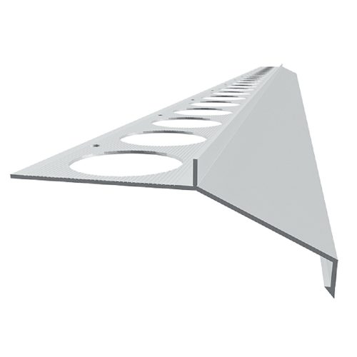 OX Maxi széles terasz szegély 40 mm túlnyúlás Natúr alumínium vízvető 2,5 m teraszprofil