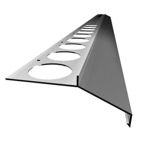   OX Maxi széles terasz szegély 40 mm túlnyúlás Világosszürke vízvető 2,5 m teraszprofil RAL 7035