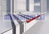 OX Mini teraszszegély antracit RAL 7016 alumínium 20 mm kilógás Szürke-fekete vízvető profil 2500 mm