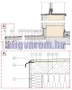 OX Mini teraszszegély antracit RAL 7016 alumínium 20 mm kilógás Szürke-fekete vízvető profil 2500 mm