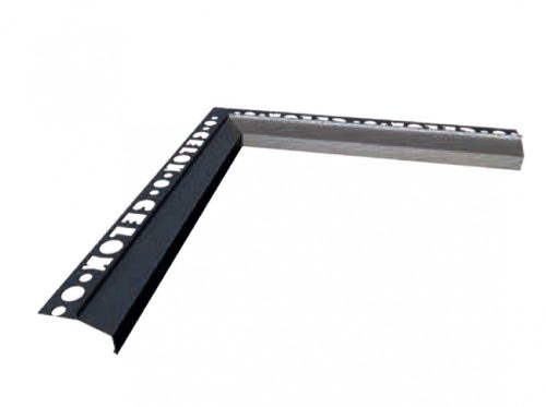 OX Mini teraszszegély Belső sarok Antracit RAL 7016 sötét szürke