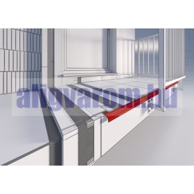 Mini teraszszegély külső sarok padlólap alá vízvető profil erkély balkon terasz 20 mm túllógás teras