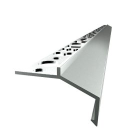   OX Mini teraszszegély Natúr alumínium 20 mm kilógás Padlólap alá vízvető profil 2500 mm