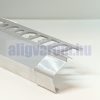 OX Mini teraszszegély Natúr alumínium 20 mm kilógás Padlólap alá vízvető profil 2500 mm