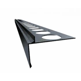   OX Priamy erkélyszegély oldaltakarással Antracit 45 mm lelógás Vízvető profil balkon terasz  2,5 m RAL 7016