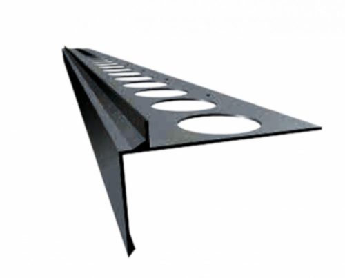 OX Priamy erkélyszegély oldaltakarással Antracit 45 mm lelógás Vízvető profil balkon terasz  2,5 m RAL 7016