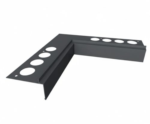 OX Priamy Antracit sarokelem belső sarok, antracit vízvető profil erkély balkon terasz 45 mm teraszprofil balkonszegély RAL7016