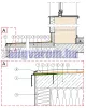 Priamy teraszszegély sarokelem külső sarok vízvető profil erkély balkon terasz 40mm lelógás RAL7016
