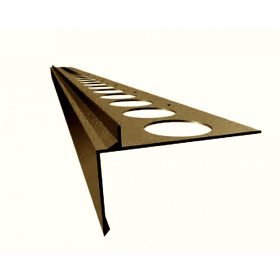   OX Priamy erkélyszegély oldaltakarással barna 45 mm lelógás Vízvető profil balkon terasz  2,5 m RAL 8028