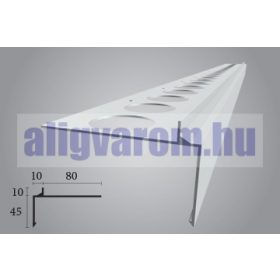   OX Priamy teraszszegély Barna sarokelem belső sarok vízvető profil erkély balkon terasz 45 mm lelógás RAL8028