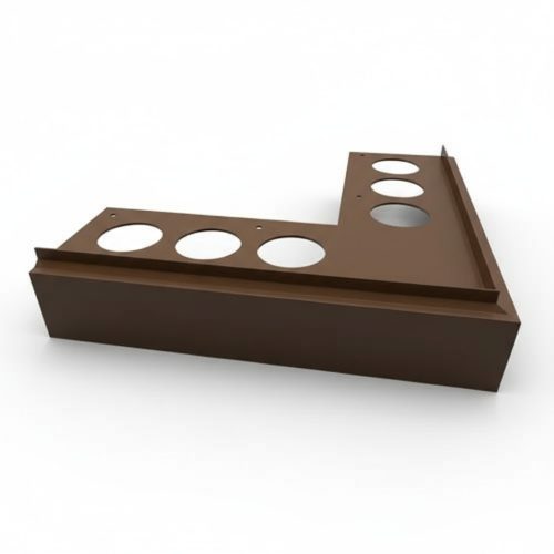 OX Priamy teraszszegély Barna sarokelem külső sarok vízvető profil erkély balkon terasz 45 mm lelógás RAL 8028