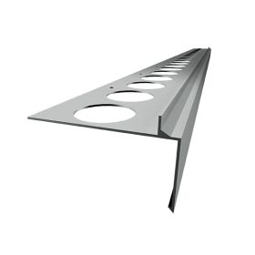   OX Priamy erkélyszegély oldaltakarással natúr alu 45 mm lelógás Vízvető profil balkon terasz  2,5 m