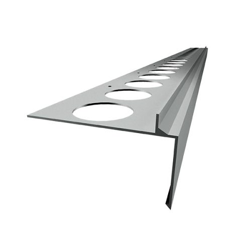 OX Priamy erkélyszegély oldaltakarással natúr alu 45 mm lelógás Vízvető profil balkon terasz  2,5 m