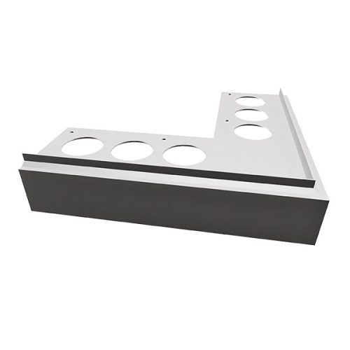 OX Priamy erkélyszegély Külső sarok oldaltakarással Natúr, Barna, Szürke, Antracit  45 mm lelógás Vízvető profil balkon terasz