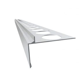   OX Priamy erkélyszegély oldaltakarással Szinterezett szürke 45 mm lelógás Vízvető profil balkon terasz  2,5 m RAL7035