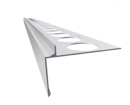 OX Priamy erkélyszegély oldaltakarással Szinterezett szürke 45 mm lelógás Vízvető profil balkon terasz  2,5 m RAL7035