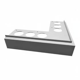   OX Priamy teraszszegély Szinterezett szürke sarokelem külső sarok vízvető profil erkély balkon terasz 45 mm lelógás RAL7035