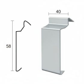   OX Priamy Stone és Flexi Szinterezett szürke teraszszegély toldóelem alumíniumból RAL7035