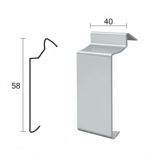 OX Priamy Stone és Flexi Szinterezett szürke teraszszegély toldóelem alumíniumból RAL7035
