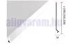 OX RT30 Külső sarokelem magas teraszszegélyhez antracit 30-70 mm takarás WPC térkő vízvető profil erkély balkon terasz függőfolyosó