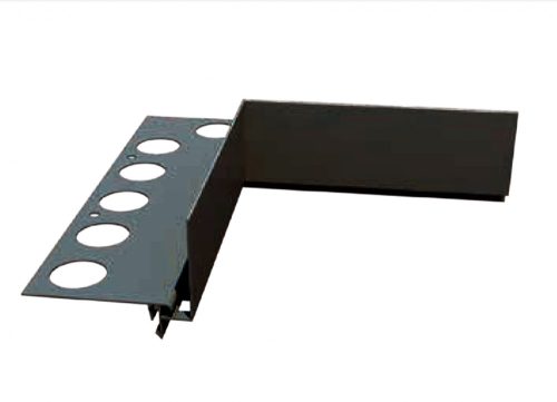 OX RT60 Belső sarokelem magas teraszszegélyhez antracit 60-100 mm takarás WPC térkő vízvető profil erkély balkon terasz függőfolyosó