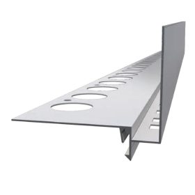   OX RT60 Magas teraszszegély Szürke 60-100 mm magas WPC és térkő vízvető profil erkély balkon terasz teraszszegő függőfolyosó élzáró