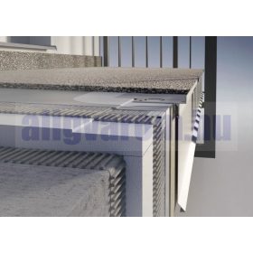   OX Stone és RT erkélyszegélyhez Szürke 150 mm oldalfali kiegészítő takaró lemez 1 szál 2 m teraszprofil balkon élvédő