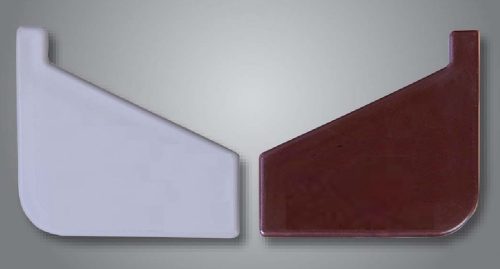 OX Záróelem Drip, Drip Plus és Maxi teraszprofil számára Világosszürke RAL 7035 A teraszszegély végére illeszthető