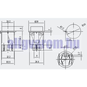   WT nyomógomb kapcsoló darálós szennyvíz szivattyú WC átemelő pumpa számára tartalék alkatrész