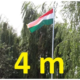   Zászlórúd 4 méteres teleszkópos alumínium zászlóoszlop, antenna rúd antenna oszlop. Kültéri kivitel alumíniumból.
