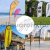 Zászlórúd 4,3 m 6 darabos készlet strandzászló reklámjelzés zászlórúd reklámtábla szlogen zászló promózászló