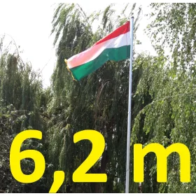   Zászlórúd 6,2 méter hasznos hossza 5,8 m összerakható alumínium zászlóoszlop antennatartó rúd