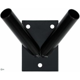   Zászlótartó dupla fali fekete két zászlóhoz. Szinterezett, kültéri kivitel