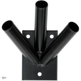   Zászlótartó tripla fali fekete 3 db zászló részére zászló tartó falra szerelhető kültéri kivitel