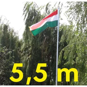  Zászlórúd 5,5 méteres teleszkópos kihúzható alumínium zászlóoszlop. Antenna rúd, antenna oszlop minőségi kivitel 