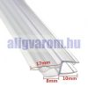 Zuhanykabin üvegajtó vízvető szigetelés 4-6 mm üvegajtóra élvédő dupla füllel 70 cm