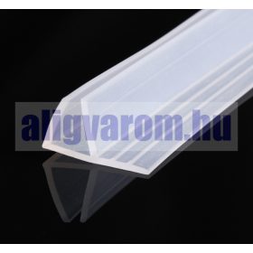   Zuhanykabin üvegajtó vízvető szigetelés 6 mm üvegajtóra élvédő oldalsó füllel 200 cm