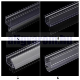 Zuhanykabin üvegajtó vízvető kádparaván szigetelés C 8 mm üvegajtóra élvédő 100 cm hosszú
