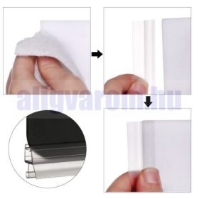   Zuhanykabin üvegajtó vízvető kádparaván szigetelés 2x50 cm hosszú "D" 12 mm üvegajtóra élvédő 100 cm