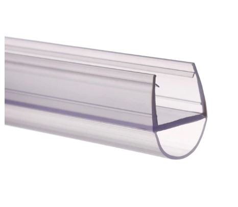 Zuhanykabin üvegajtó vízvető kádparaván szigetelés 2x50 cm hosszú "D" 8 mm üvegajtóra élvédő 100 cm