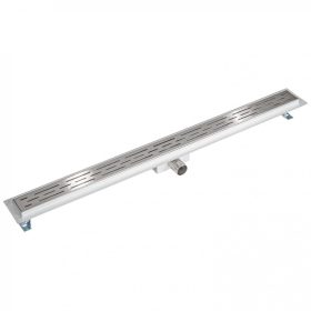   Zuhany összefolyó hosszanti csíkozású zuhanyfolyóka 100 cm rozsdamentes anyagból