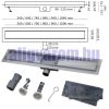 Zuhanyfolyóka 60 cm 100% inox Zuhany összefolyó csíkos Teljes egészében rozsdamentes anyagból