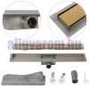 Zuhanyfolyóka 60 cm 100% inox Zuhany összefolyó csíkos Teljes egészében rozsdamentes anyagból