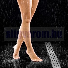   Zuhany összefolyó hosszanti csíkozású zuhanyfolyóka 70 cm rozsdamentes anyagból