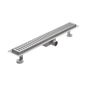    Zuhanyfolyóka 90 cm 100% inox Zuhany összefolyó csíkos Teljes egészében rozsdamentes anyagból